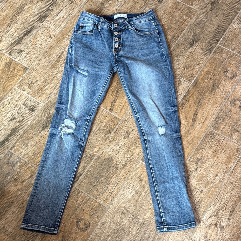 KanCan Distressed Light Blue Skinny Jeans